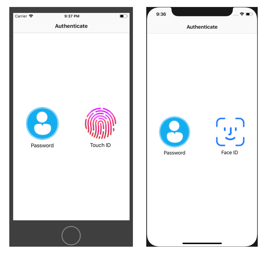 Autenticación biométrica de iPhone