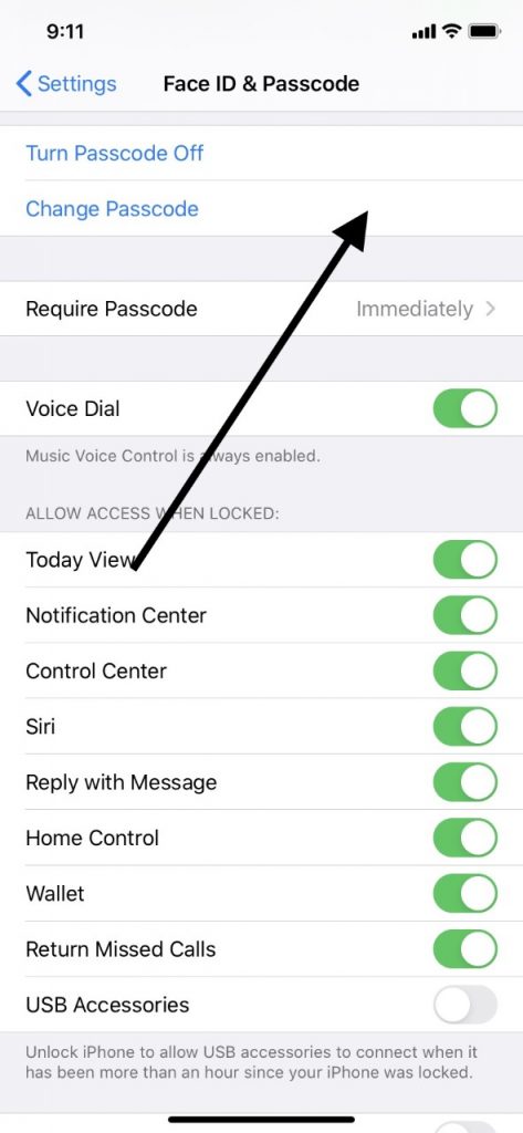 Cambie el código de acceso de su iPhone si es necesario