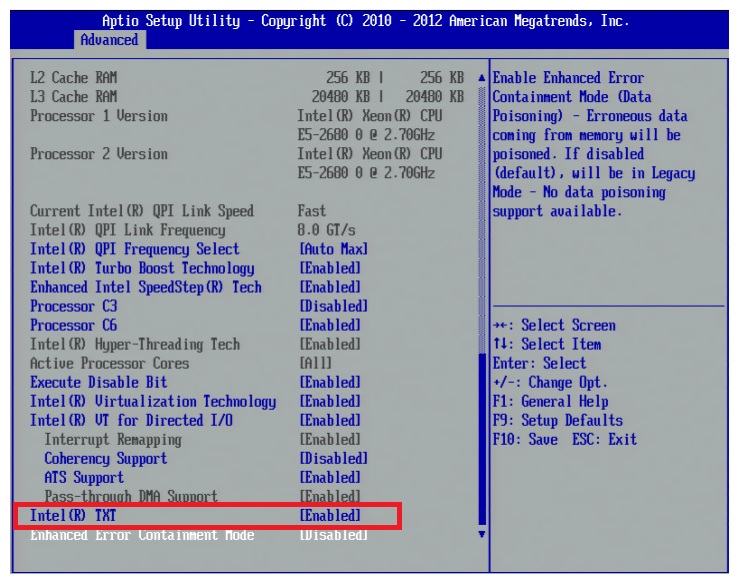 Intel txt