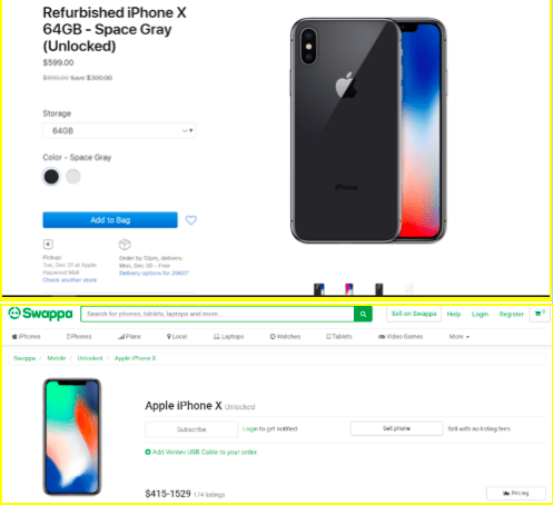 Apple vs swappa precio restaurado 