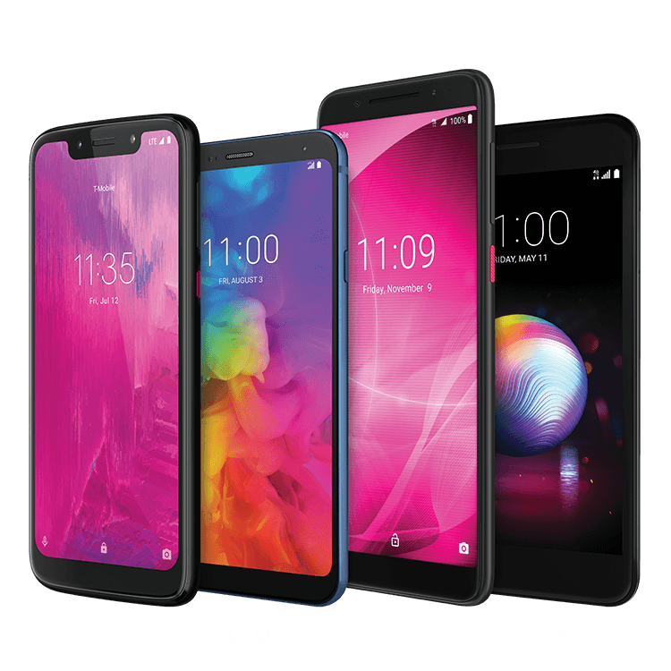 Teléfonos inteligentes ofrecidos por T-Mobile