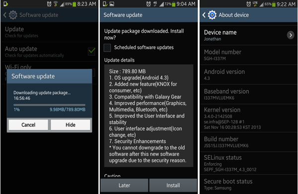 Actualizar el sistema Android