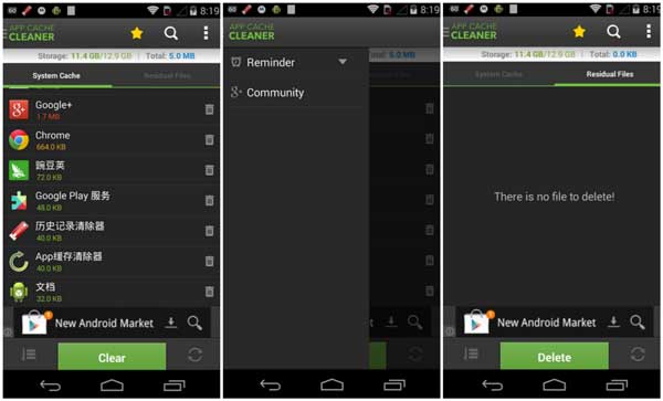 La mejor aplicación de limpiador de teléfonos Android como el limpiador de caché de la aplicación