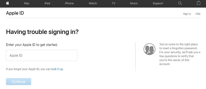 Restablecer la contraseña de ID de Apple en el iPhone 11
