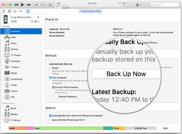 Cómo sincronizar mensajes de iPhone a Mac a través de iTunes