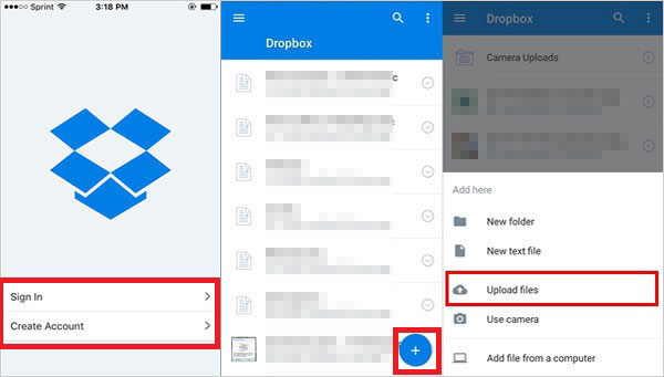 Realice una copia de seguridad de iPhone a Dropbox