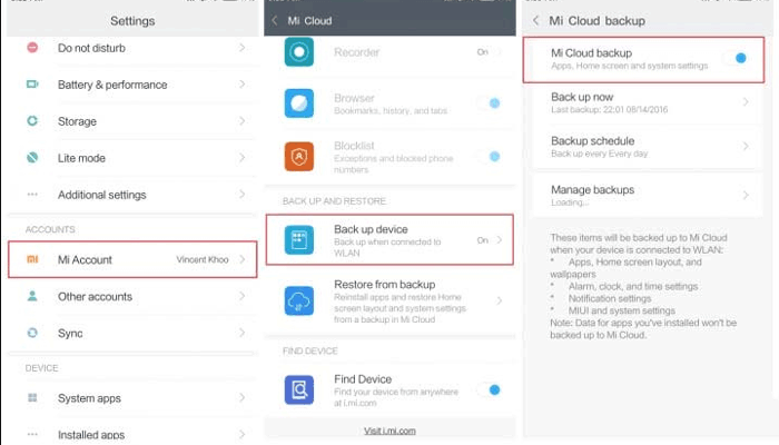 Realice una copia de seguridad de mi teléfono con mi nube