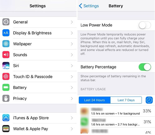 Habilite el modo de baja potencia para arreglar el sobrecalentamiento del iPhone mientras se carga