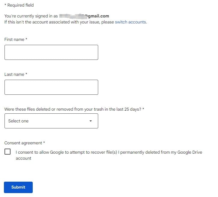 Póngase en contacto con el soporte de Google