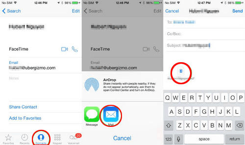 Transferir contactos de iPhone a Pixel por correo electrónico