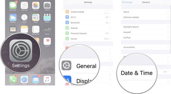 Arreglar la fecha y la hora en el iPhone