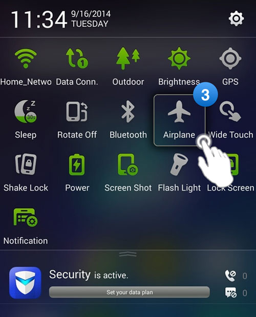 Habilitar el modo de avión para arreglar ningún dispositivo iOS detectado Mover a iOS
