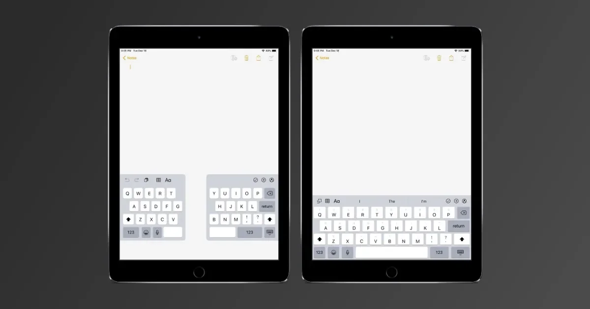 Cómo arreglar el teclado flotante en el iPad