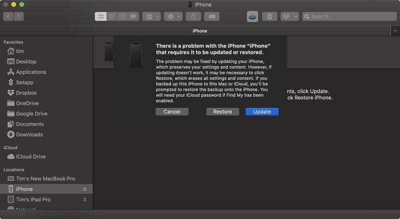 Renovado de iOS 18 a 17 con iTunes 