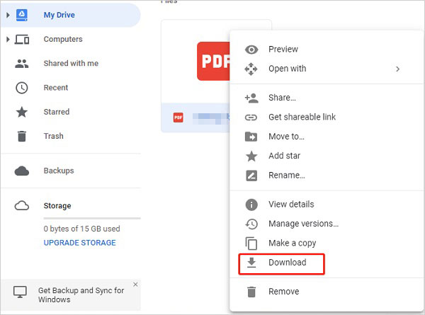 Cómo recuperar fotos eliminadas en Samsung S7 de Google Drive