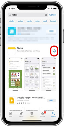 La aplicación Fix Notes desapareció del iPhone 3