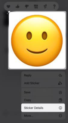 Editar etiqueta emoji en iPhone