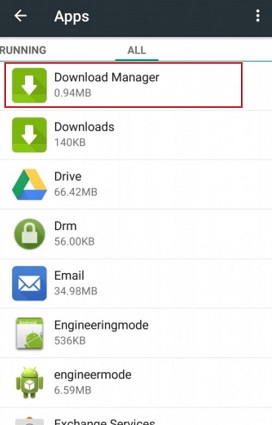 Habilitar Download Manager en Android
