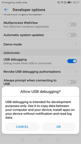 Abrir depuración USB en Huawei Mate 10
