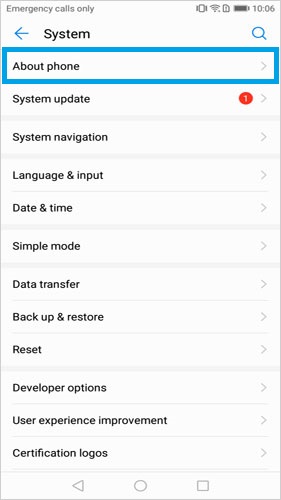 Abra la depuración USB en Huawei