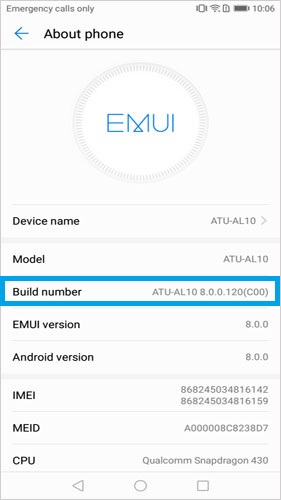 Abrir depuración USB en Huawei Mate 3