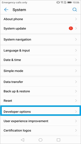 Abrir depuración USB en Huawei Mate 4