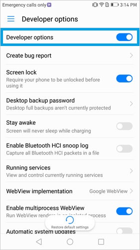 Abrir depuración USB en Huawei P 4