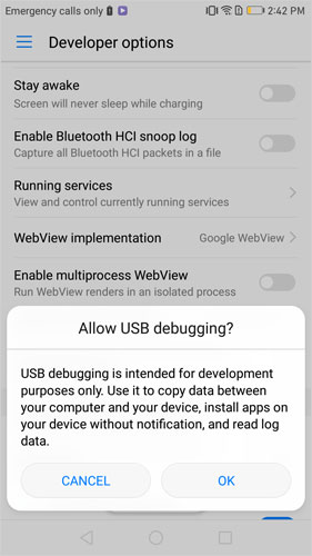 Abrir depuración USB en Huawei P 6