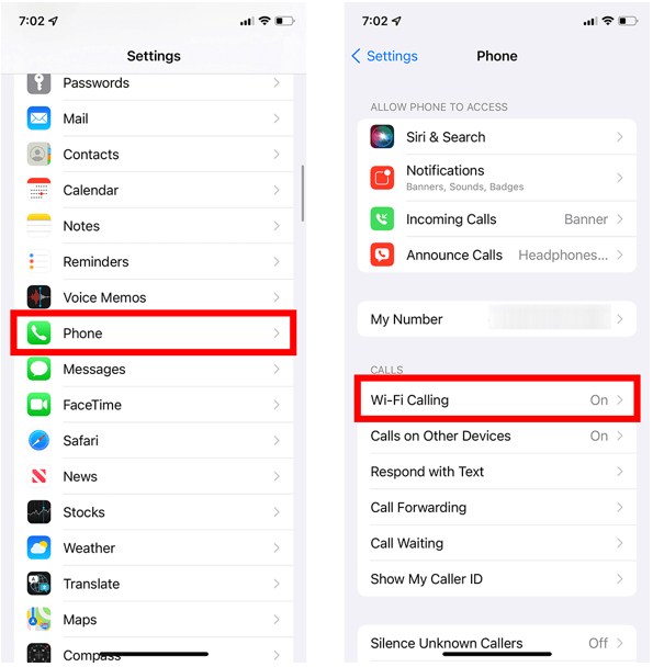 Habilitar wifi llamando a iPhone 