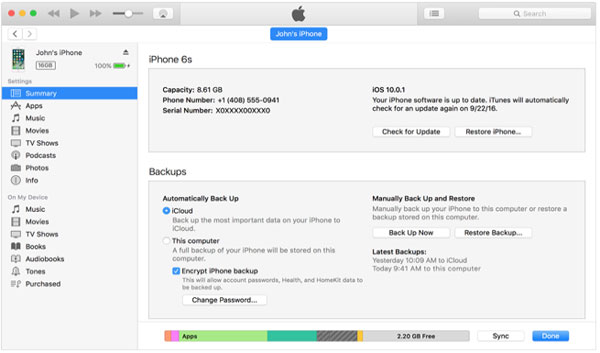 Cómo guardar mensajes de texto de iPhone en iPhone a iTunes