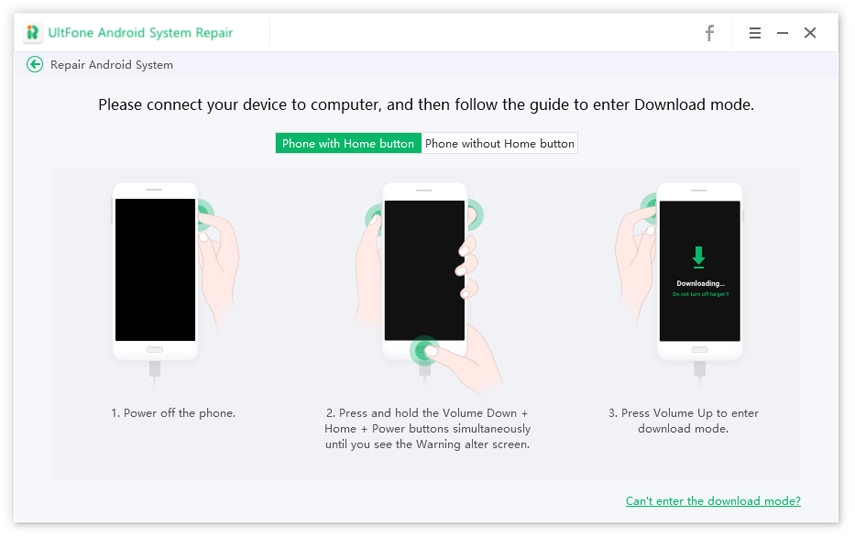 Pon Android en el modo de descarga