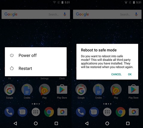 arrancar Android en modo seguro para arreglar el teléfono Android que no se enciende