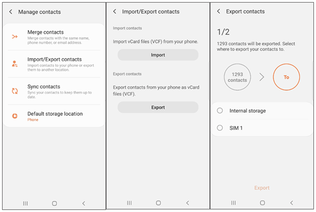 Cómo guardar los contactos en la tarjeta SIM Android a través de la aplicación Contactos
