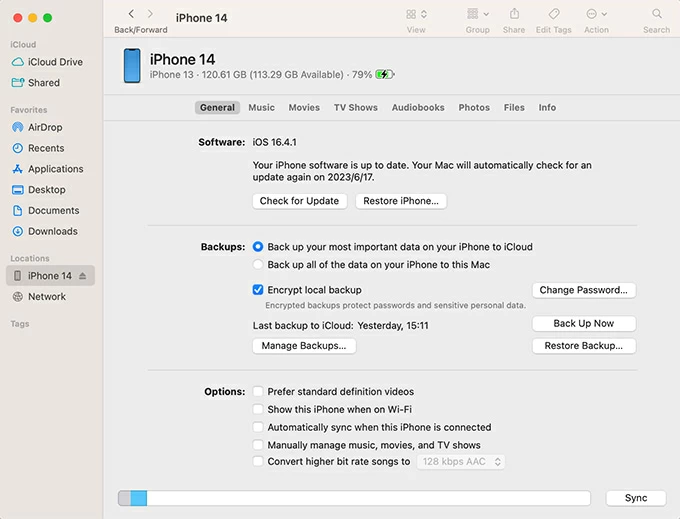 ¿Cómo hago una copia de seguridad de la computadora para iPhone a Mac?