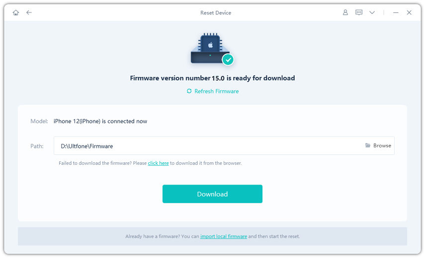 Descargar firmware para restablecer iPhone
