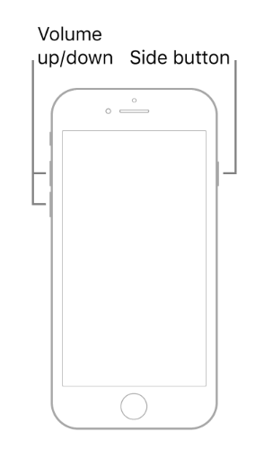 Force reiniciar iPhone 8 o iPhone SE 2nd Gen y luego