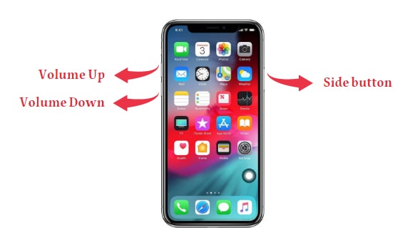forzar reiniciar iPhone para arreglar el límite de tiempo de pantalla no funciona