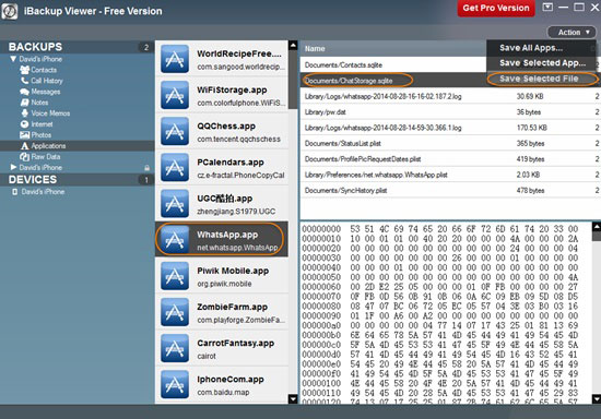 Extractor de datos de iPhone como visor iBackup
