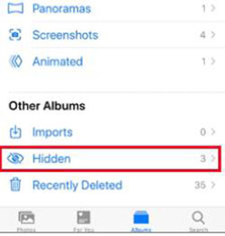 Photos de iPhone Unhide