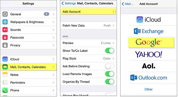 Ver notas de iPhone en PC con Gmail