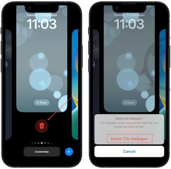 Cómo quitar el fondo de pantalla de la pantalla de bloqueo en iOS 17