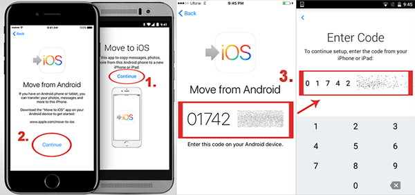 Enviar video de Android a iPhone a través de mudarse a iOS