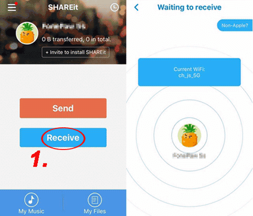 Transfiera videos de Android a iPhone con Shareit