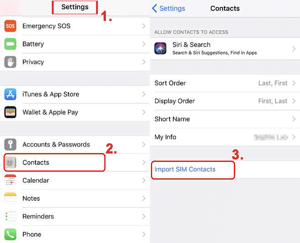 Cómo obtener contactos de Samsung a iPhone a través de la tarjeta SIM
