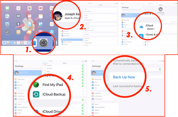 Transferir datos de un iPad a otro a través de iCloud