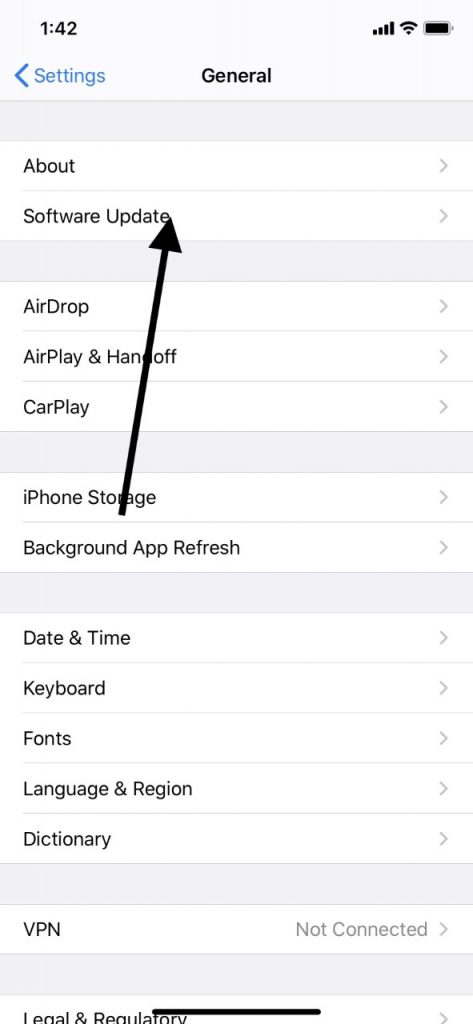 Actualización de iOS para iPhone que no se muestra en iTunes