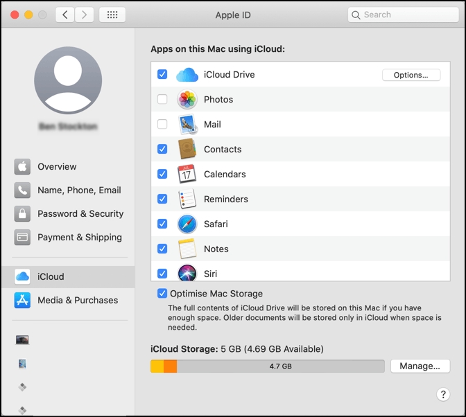 Eliminar copias de seguridad de iCloud en Mac 