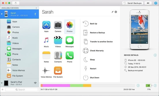 Software de administración de iPhone como imazing