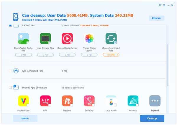 Seleccione los iconos de la aplicación para eliminar a granel