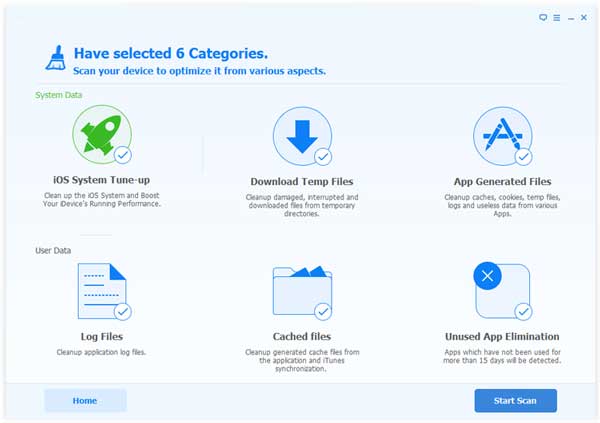 Comience a escanear las aplicaciones en iDevice